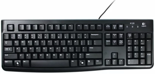 Logitech K120, Wired USB, US layout, Black